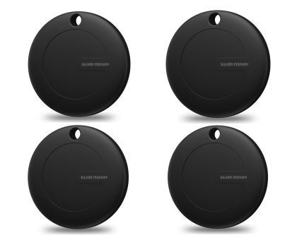 Lokalizator i komunikator Silver Monkey TAG iOS Black Silicone 4 szt.